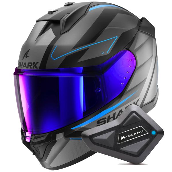 Integral Shark D-Skwal 3 Sizler Mat KAB + Kit Bluetooth BT Mini