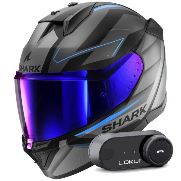 Integral Shark D-Skwal 3 Sizler Mat KAB + Kit Bluetooth Lokui K30