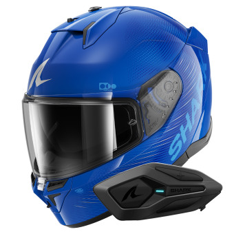 Integral Shark D-Skwal 3 SP Lyne BSB + Kit Bluetooth Sena for Shark Solo