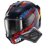 Casque Integral Shark D-Skwal 3 Speed-Vib BRB + Kit Bluetooth BT Mini