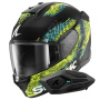 Casque Integral Shark D-Skwal 3 Speed-Vib Mat KGB + Kit Bluetooth Sena for Shark Solo