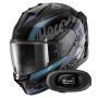 Casque Integral Shark D-Skwal 3 Streetrush KGU + Kit Bluetooth 5R Lite