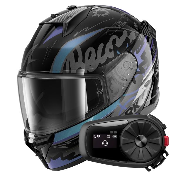 Integral Shark D-Skwal 3 Streetrush KGU + Kit Bluetooth 5S Solo