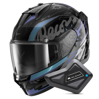 Integral Shark D-Skwal 3 Streetrush KGU + Kit Bluetooth BT Mini