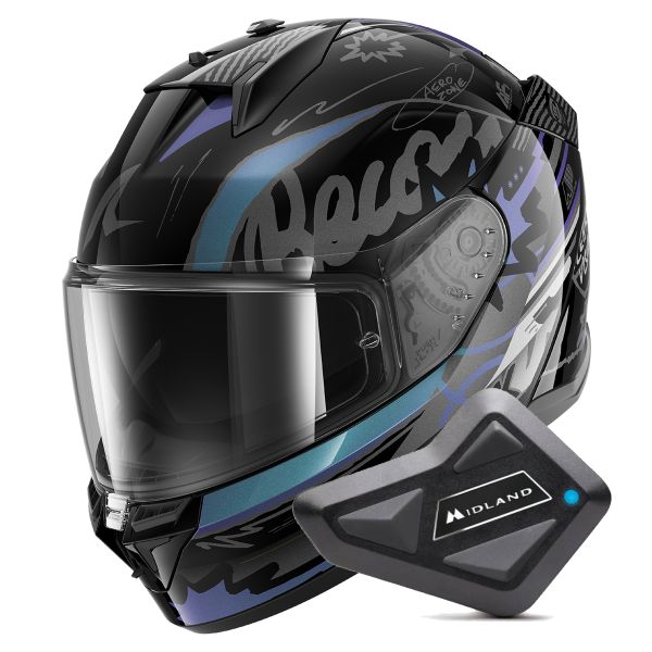 Integral Shark D-Skwal 3 Streetrush KGU + Kit Bluetooth BT Mini