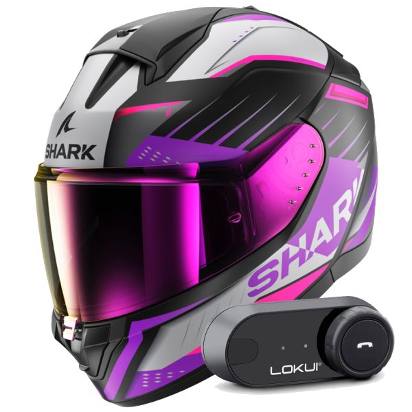 Integral Shark Ridill 2 Bersek Mat KVV + Kit Bluetooth Lokui K30