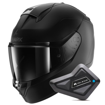 Integral Shark Ridill 2 Blank Mat KMA + Kit Bluetooth BT Mini