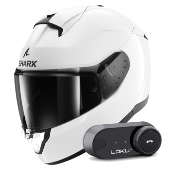 Integral Shark Ridill 2 Blank WHU + Kit Bluetooth Lokui K30