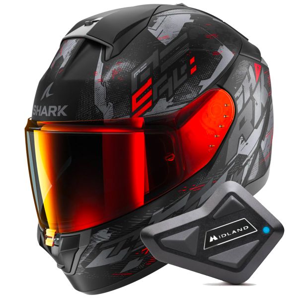 Integral Shark Ridill 2 Molokai Mat KAR + Kit Bluetooth BT Mini