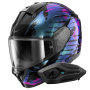 Casque Integral Shark Ridill 2 Reptaia KVX + Kit Bluetooth Sena for Shark Solo