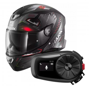 Integral Shark Skwal 2.2 Venger Mat KAR + Kit Bluetooth Sena 5S Solo