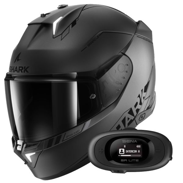 Integral Shark Skwal i3 Blank SP Mat AKS + Kit Bluetooth 5R Lite