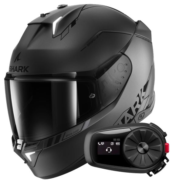 Integral Shark Skwal i3 Blank SP Mat AKS + Kit Bluetooth 5S