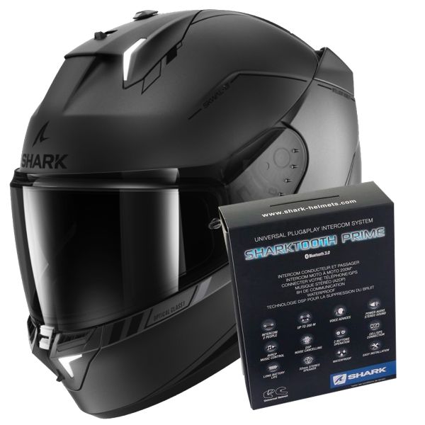 Integral Shark Skwal i3 Blank SP Mat AKS + Kit Bluetooth Sharktooth Prime