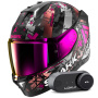 Casque Integral Shark Skwal i3 Hellcat Mat KUV + Kit Bluetooth Lokui K30