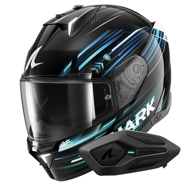 Integral Shark Skwal i3 Light-Blur KBG + Kit Bluetooth Sena for Shark Solo