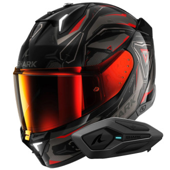 Casque Integral Shark Skwal i3 Linik KAR + Kit Bluetooth Sena for Shark Solo Casque Integral Shark Skwal i3 Linik KAR + Kit Bluetooth Sena for Shark Solo