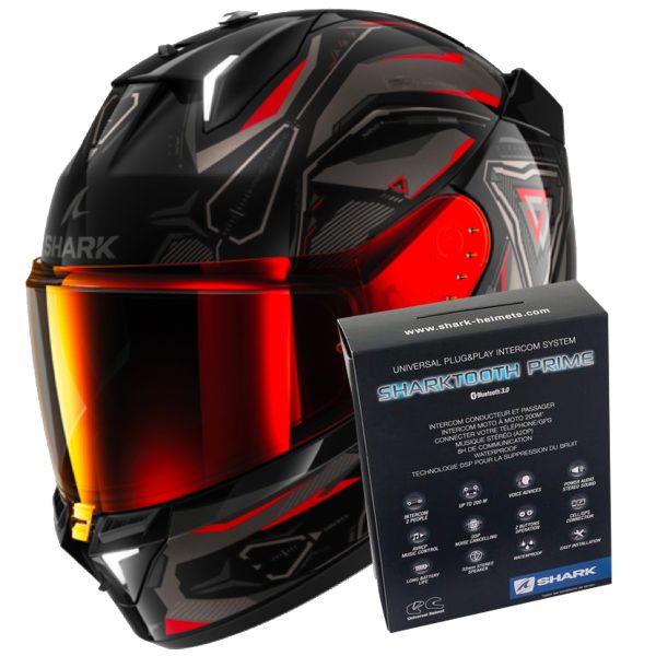 Integral Shark Skwal i3 Linik KAR + Kit Bluetooth Sharktooth Prime