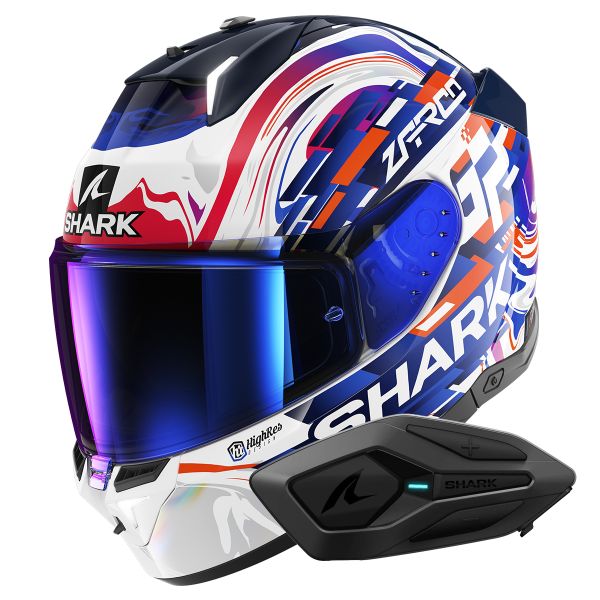 Integral Shark Skwal i3 Replica Zarco GP De France WVB + Kit Bluetooth Sena for Shark S