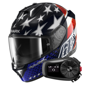 Integral Shark Skwal i3 US Flag BRW + Kit Bluetooth 5S Solo