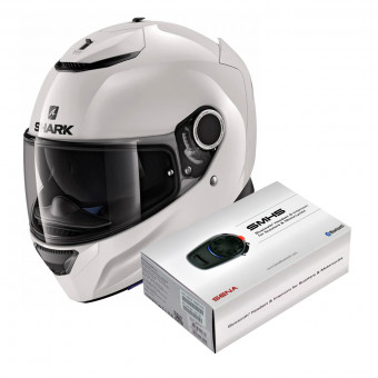 Integral Shark Spartan 1.2 Blank WHU + Kit Bluetooth Sena SMH5