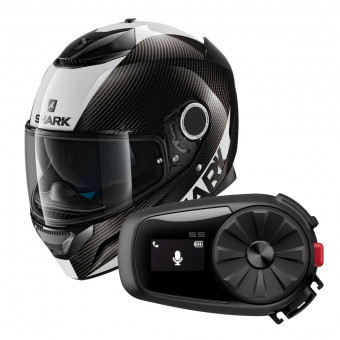Integral Shark Spartan Carbon 1.2 Skin DWS + Kit Bluetooth Sena 5S