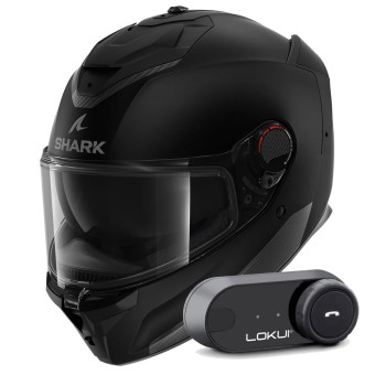 Integral Shark Spartan GT Pro Blank Mat KMA + Kit Bluetooth Lokui K30