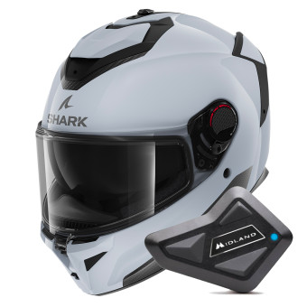 Integral Shark Spartan GT Pro Blank W03 + Kit Bluetooth BT Mini