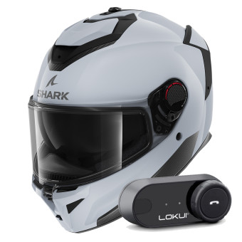 Integral Shark Spartan GT Pro Blank W03 + Kit Bluetooth Lokui K30