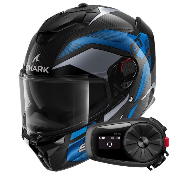 Integral Shark Spartan GT Pro Ritmo Carbon DBU + Kit Bluetooth 5S Solo