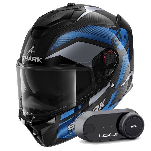 Integral Shark Spartan GT Pro Ritmo Carbon DBU + Kit Bluetooth Lokui K30