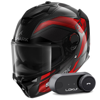 Integral Shark Spartan GT Pro Ritmo Carbon DRU + Kit Bluetooth Lokui K30