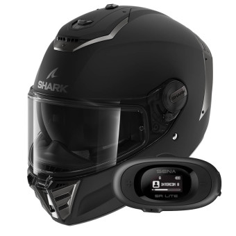 Integral Shark Spartan RS Blank Mat KMA + Kit bluetooth 5R Lite Solo