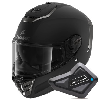 Integral Shark Spartan RS Blank Mat KMA + Kit Bluetooth BT Mini