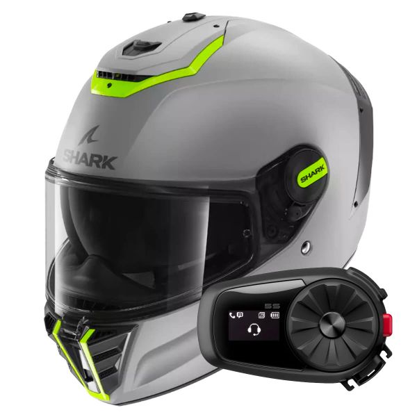 Integral Shark Spartan RS Blank Mat SP ESY + Kit Bluetooth 5S Solo