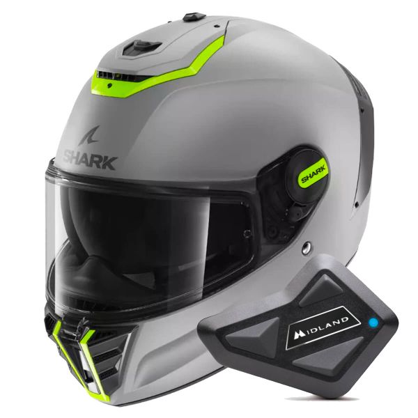 Integral Shark Spartan RS Blank Mat SP ESY + Kit Bluetooth BT Mini