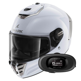 Integral Shark Spartan RS Blank W01 + Kit bluetooth 5R Lite Solo