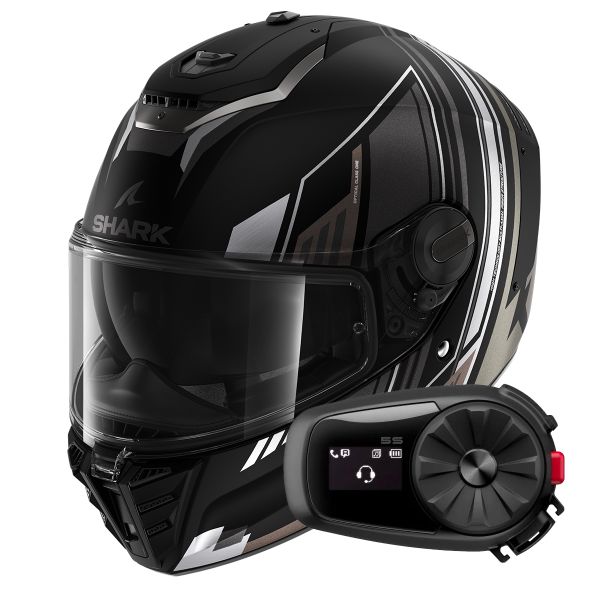 Integral Shark Spartan RS Byhron Mat KAU + Kit Bluetooth 5S Solo Integral Shark Spartan RS Byhron Mat KAU + Kit Bluetooth 5S Solo