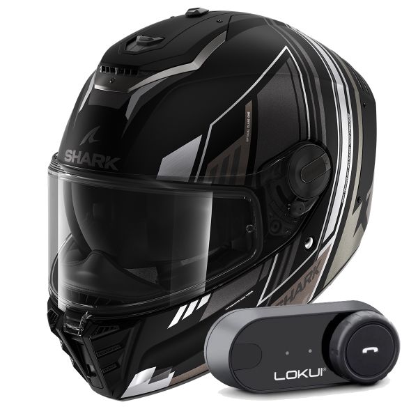 Integral Shark Spartan RS Byhron Mat KAU + Kit Bluetooth Lokui K30