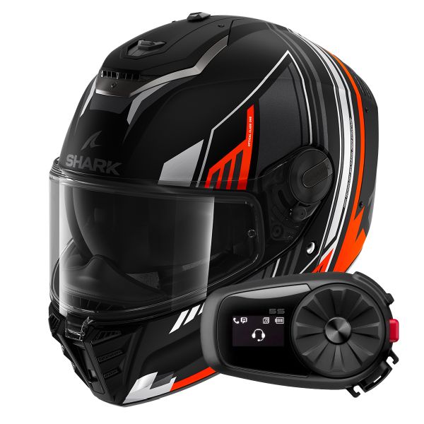 Integral Shark Spartan RS Byhron Mat KOU + Kit Bluetooth 5S Solo