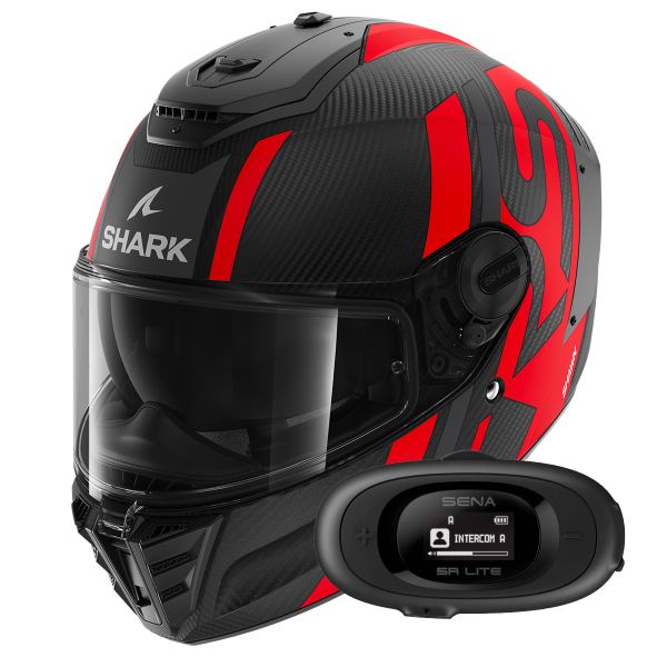 Integral Shark Spartan RS Carbon Shawn Mat DAR + Kit bluetooth 5R Lite Solo