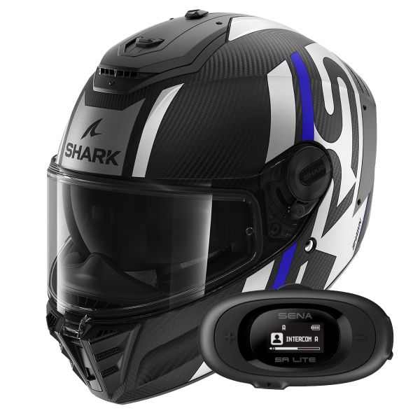 Integral Shark Spartan RS Carbon Shawn Mat DBS + Kit bluetooth 5R Lite Solo