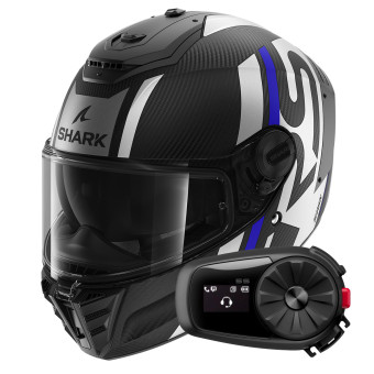 Integral Shark Spartan RS Carbon Shawn Mat DBS + Kit Bluetooth 5S Solo