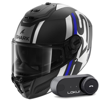 Integral Shark Spartan RS Carbon Shawn Mat DBS + Kit Bluetooth Lokui K30