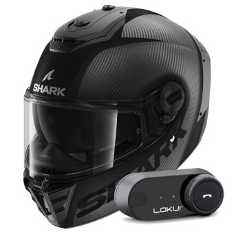 Integral Shark Spartan Rs Carbon Skin DMA Dark Visor + Kit Bluetooth Lokui K30