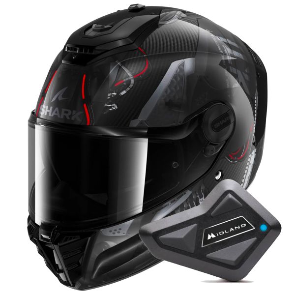 Integral Shark Spartan RS Carbon Xbot DAA + Kit Bluetooth BT Mini