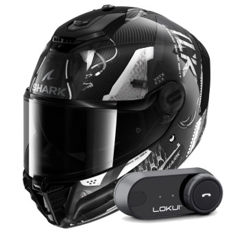 Integral Shark Spartan RS Carbon Xbot DAS + Kit Bluetooth Lokui K30