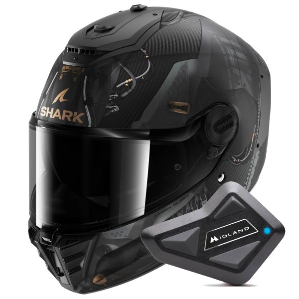 Integral Shark Spartan RS Carbon Xbot Mat DAC + Kit Bluetooth BT Mini