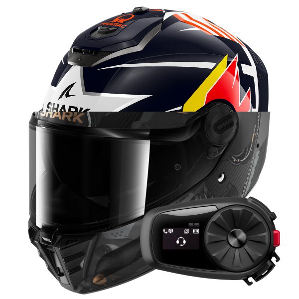 Integral Shark Spartan RS Replica Zarco Austin BRW + Kit Bluetooth 5S Solo