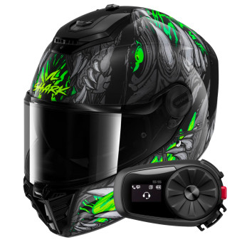 Integral Shark Spartan RS Shaytan KGA + Kit Bluetooth 5S Solo